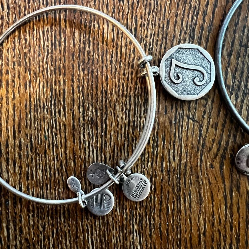 ⭐️Alex + Ani Silver Love Energy Expandable Bangle Bracelets - Picture 3 of 9